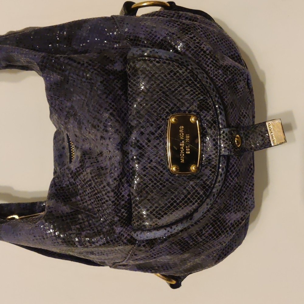 Michael Kors Blue Python leather - Picture 2 of 12